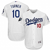 Dodgers 10 Justin Turner White 2018 World Series Flexbase Player Jersey Dzhi,baseball caps,new era cap wholesale,wholesale hats